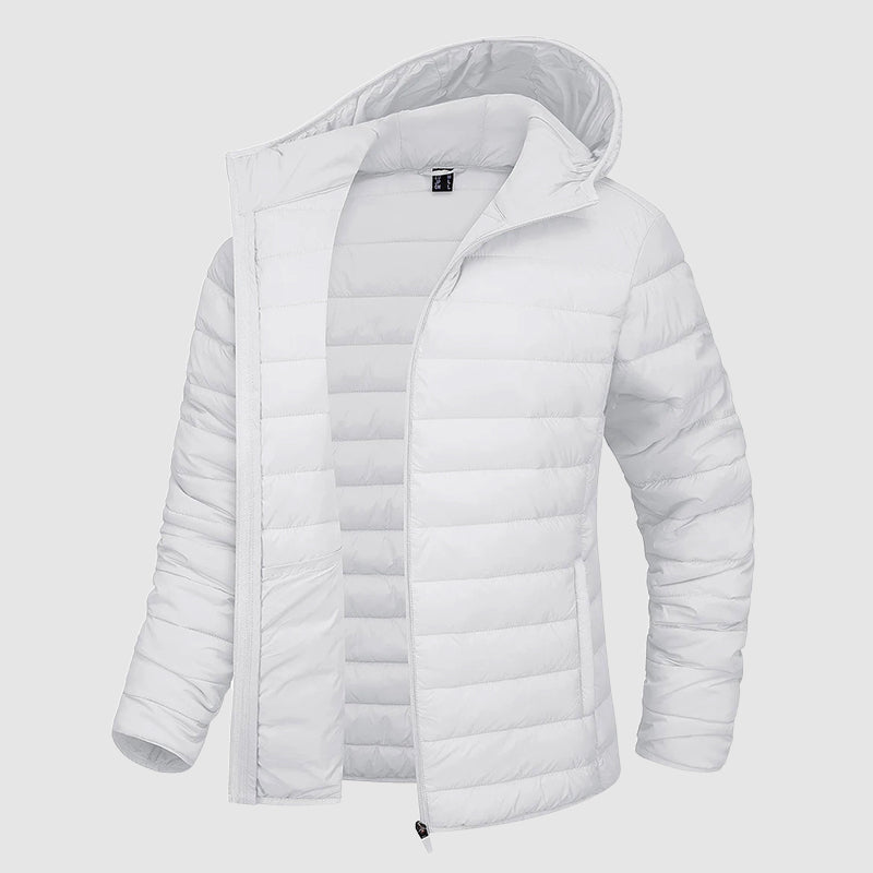 Women’s Lightweight Hooded Puffer Jacket with Zip Pockets