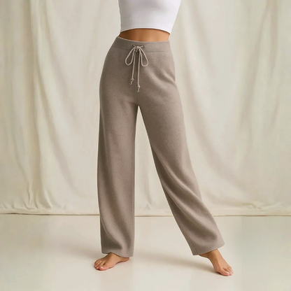 Women’s Lounge Knit Pants with Relaxed Wide Leg Fit