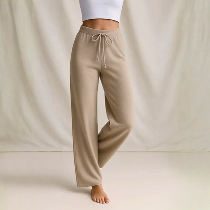 Women’s Lounge Knit Pants with Relaxed Wide Leg Fit