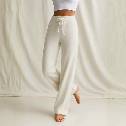 Women’s Lounge Knit Pants with Relaxed Wide Leg Fit