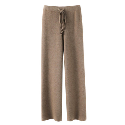 Women’s Lounge Knit Pants with Relaxed Wide Leg Fit