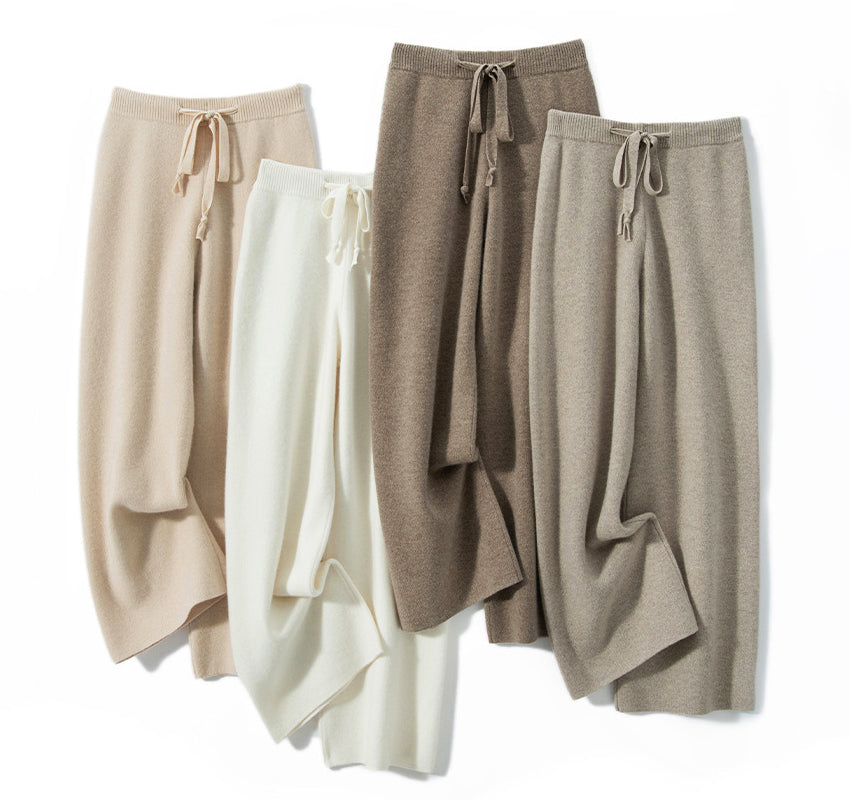 Women’s Lounge Knit Pants with Relaxed Wide Leg Fit