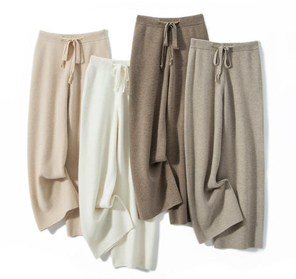 Women’s Lounge Knit Pants with Relaxed Wide Leg Fit