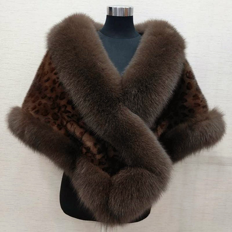 Women’s Plush Faux Fur Shoulder Wrap Scarf