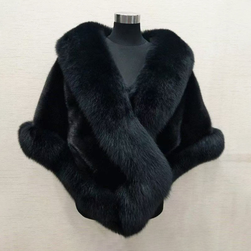 Women’s Plush Faux Fur Shoulder Wrap Scarf