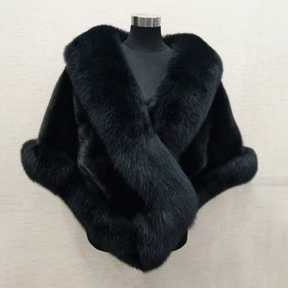 Women’s Plush Faux Fur Shoulder Wrap Scarf