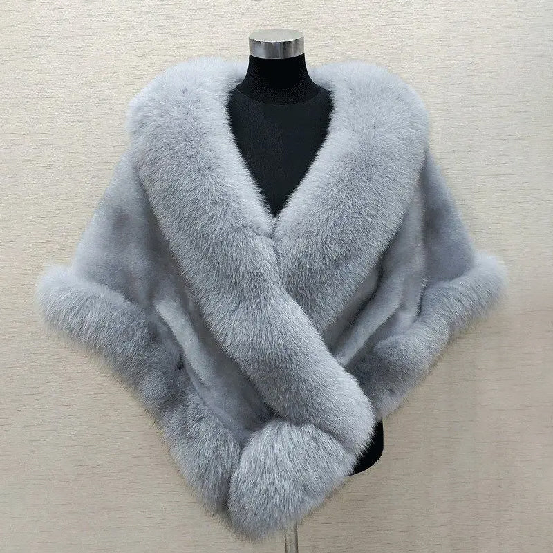 Women’s Plush Faux Fur Shoulder Wrap Scarf