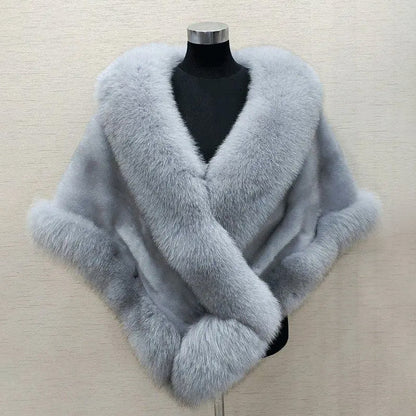 Women’s Plush Faux Fur Shoulder Wrap Scarf