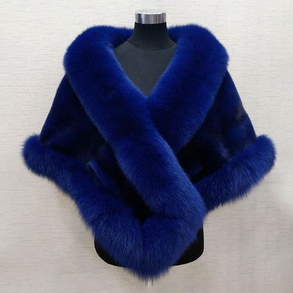 Women’s Plush Faux Fur Shoulder Wrap Scarf