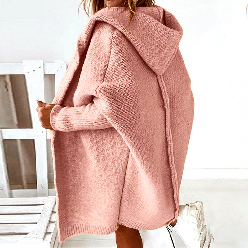 Women’s Relaxed Fit Hooded Knit Cardigan