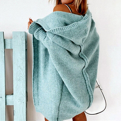 Women’s Relaxed Fit Hooded Knit Cardigan