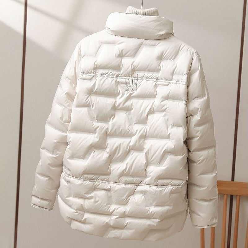 Women’s Short Puffer Jacket with Down Blend Filling