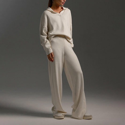 Women’s Two-Piece Knit Lounge Set with Relaxed Silhouette