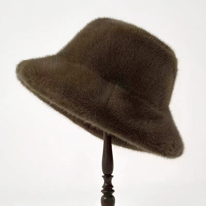 Women's Winter Faux Fur Bucket Hat