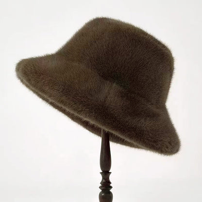 Women's Winter Faux Fur Bucket Hat