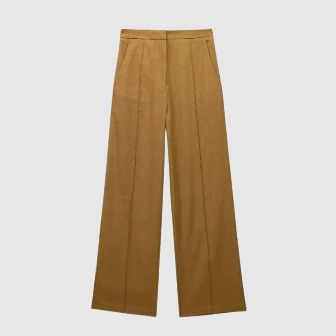 Women Cotton Linen Pant Khaki