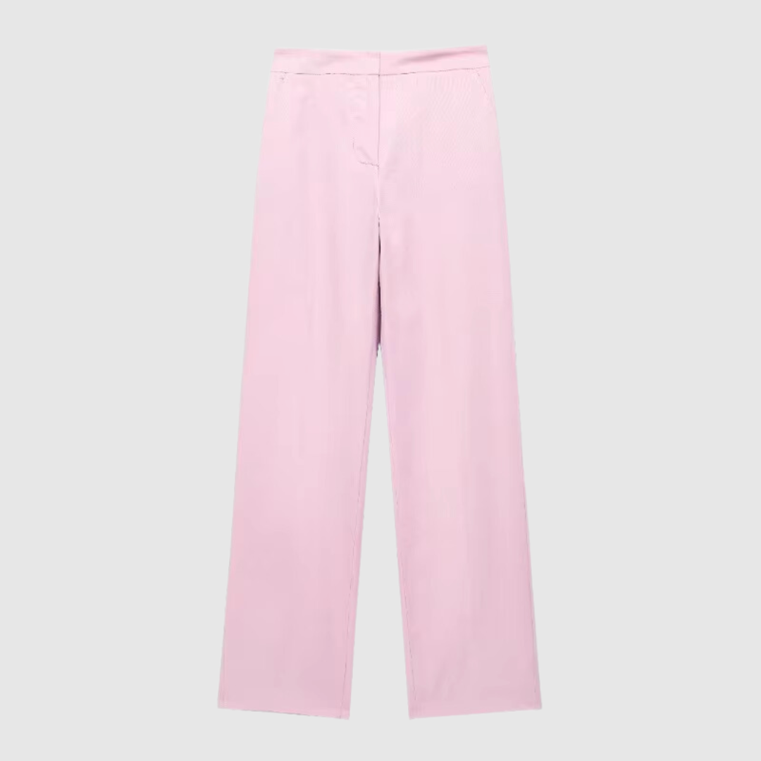 Women Cotton Linen Pant Light Pink