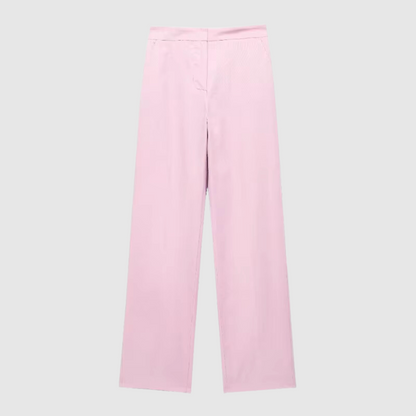 Women Cotton Linen Pant Light Pink