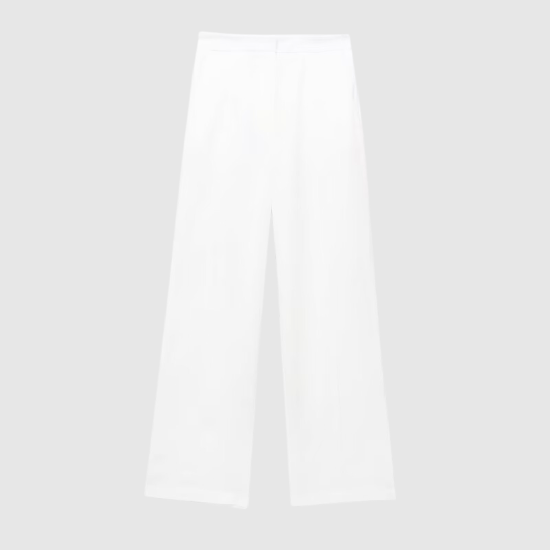 Women Cotton Linen Pants White