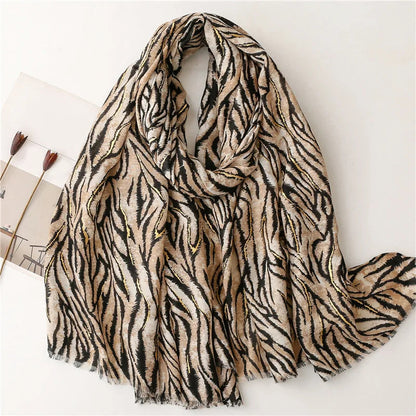 Zebra Print Oversized Scarf