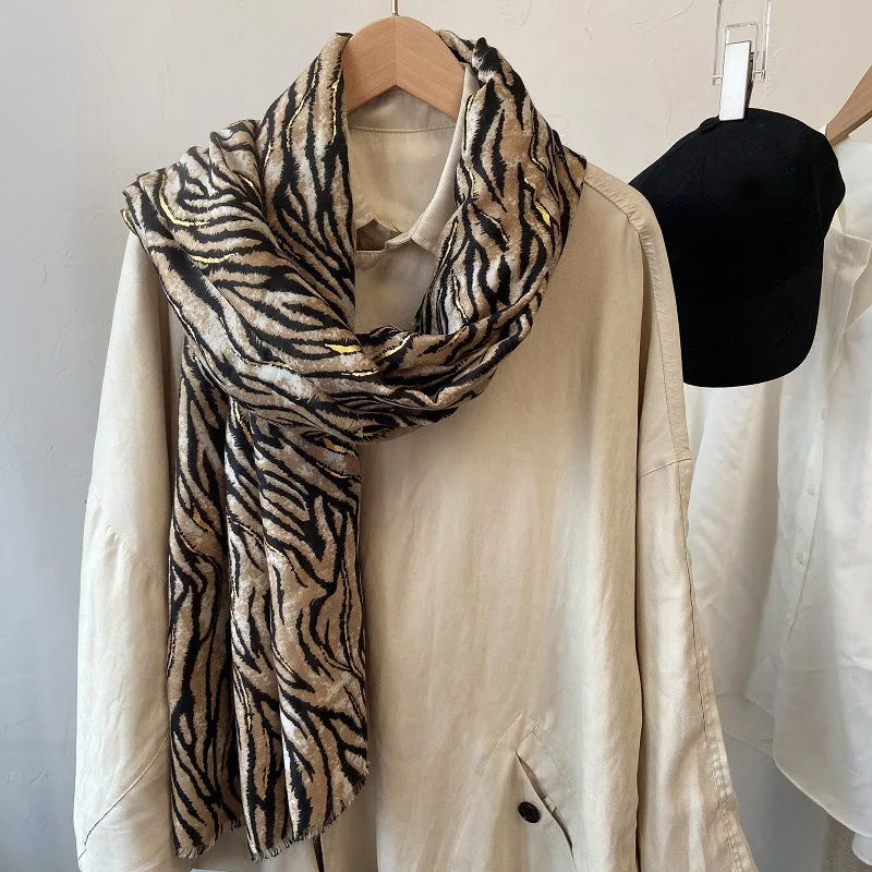 Zebra Print Oversized Scarf