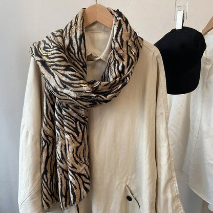 Zebra Print Oversized Scarf