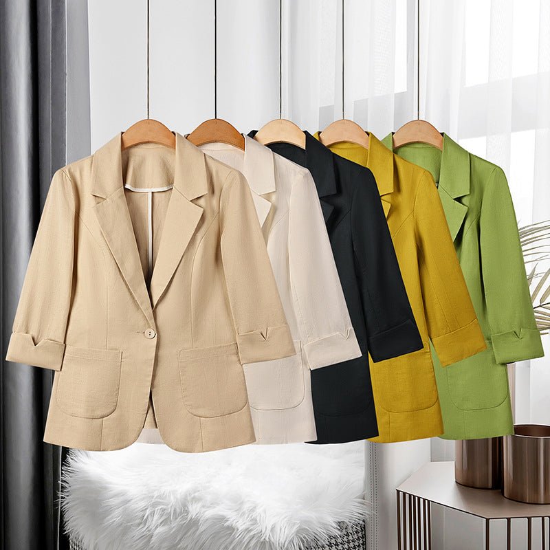 Amelie Fleur Adelaide Linen Blazer - Infinityloyal