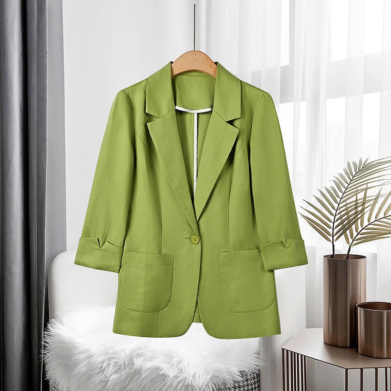 Amelie Fleur Adelaide Linen Blazer - Infinityloyal