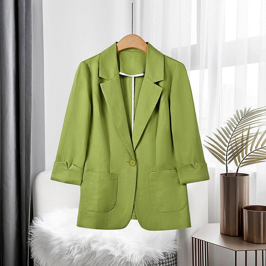 Amelie Fleur Adelaide Linen Blazer - Infinityloyal