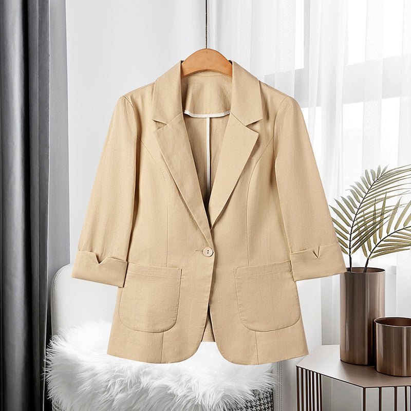 Amelie Fleur Adelaide Linen Blazer - Infinityloyal
