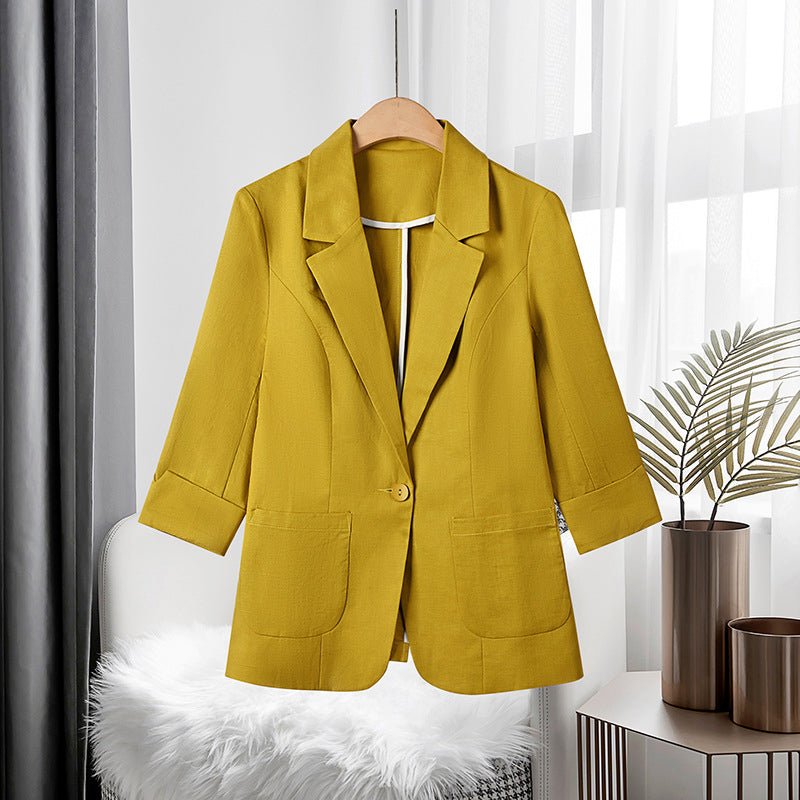 Amelie Fleur Adelaide Linen Blazer - Infinityloyal