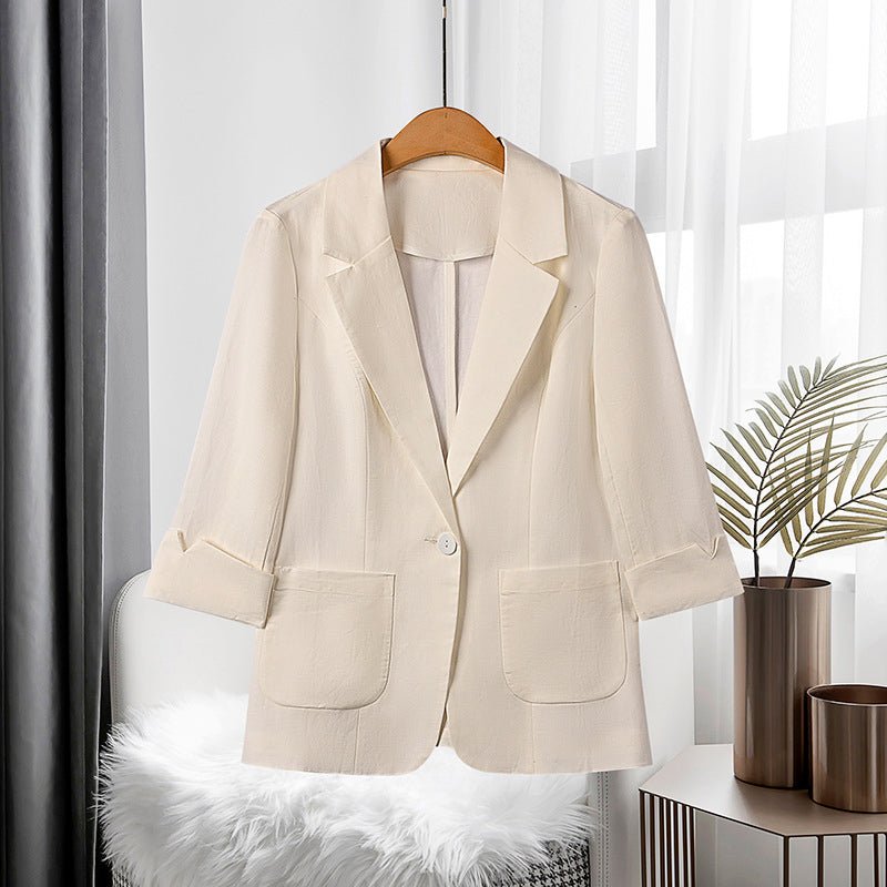 Amelie Fleur Adelaide Linen Blazer - Infinityloyal
