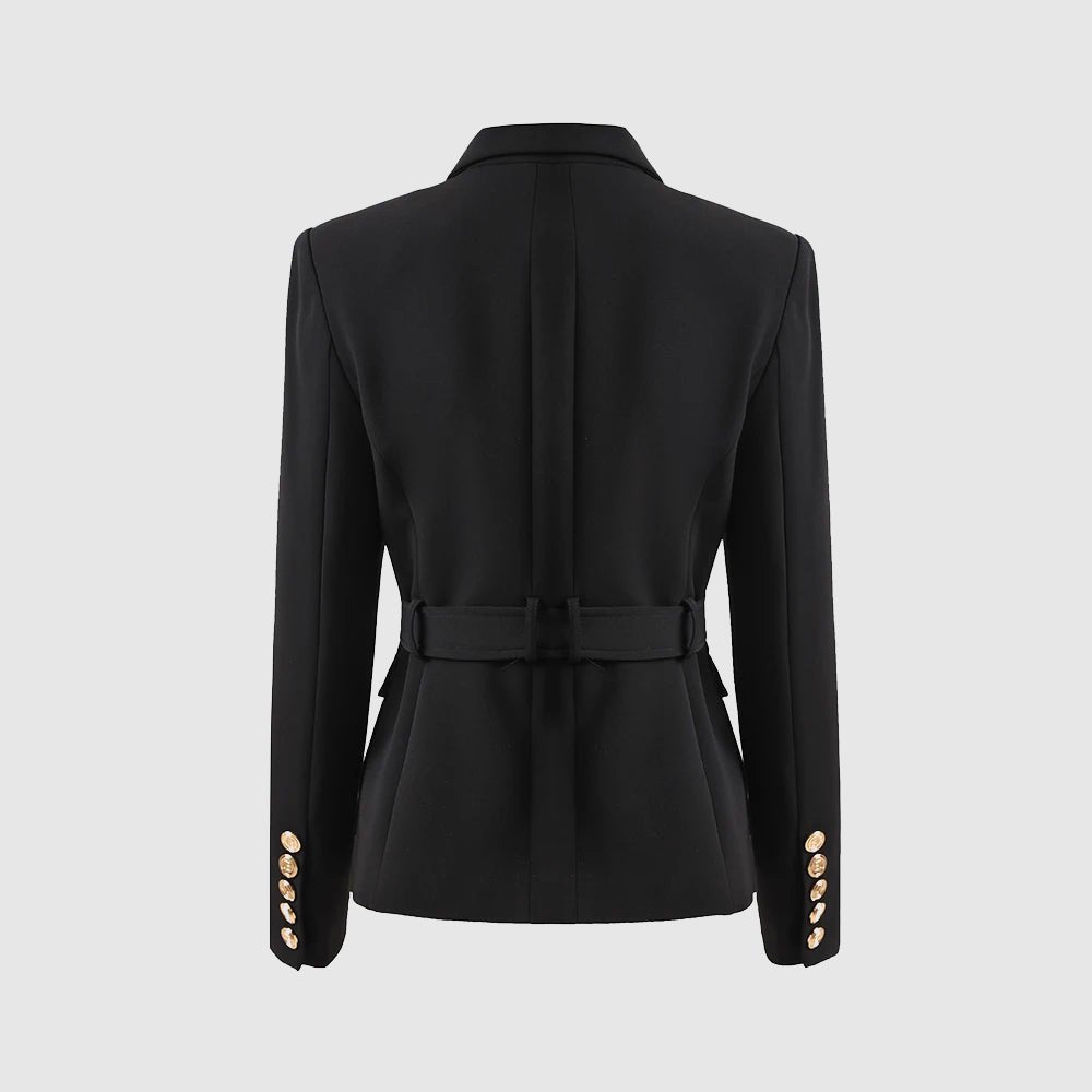 Amelie Fleur Bordeaux Belted Blazer - Infinityloyal