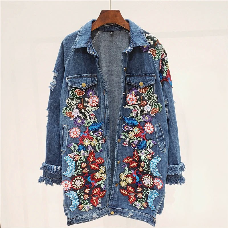 Amelie Fleur Flower Embroidery Jacket - Infinityloyal