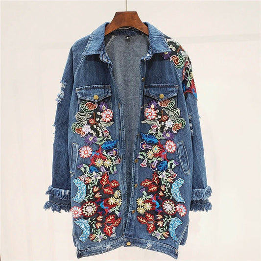Amelie Fleur Flower Embroidery Jacket - Infinityloyal