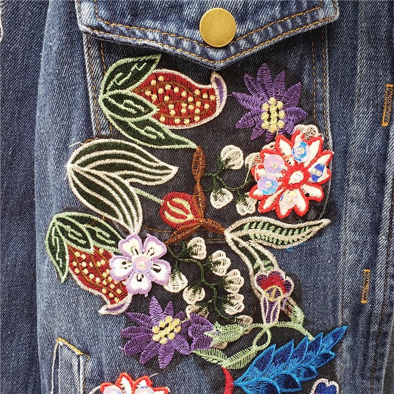 Amelie Fleur Flower Embroidery Jacket - Infinityloyal