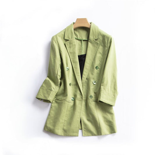 Amelie Fleur Juno Linen Blazer - Infinityloyal