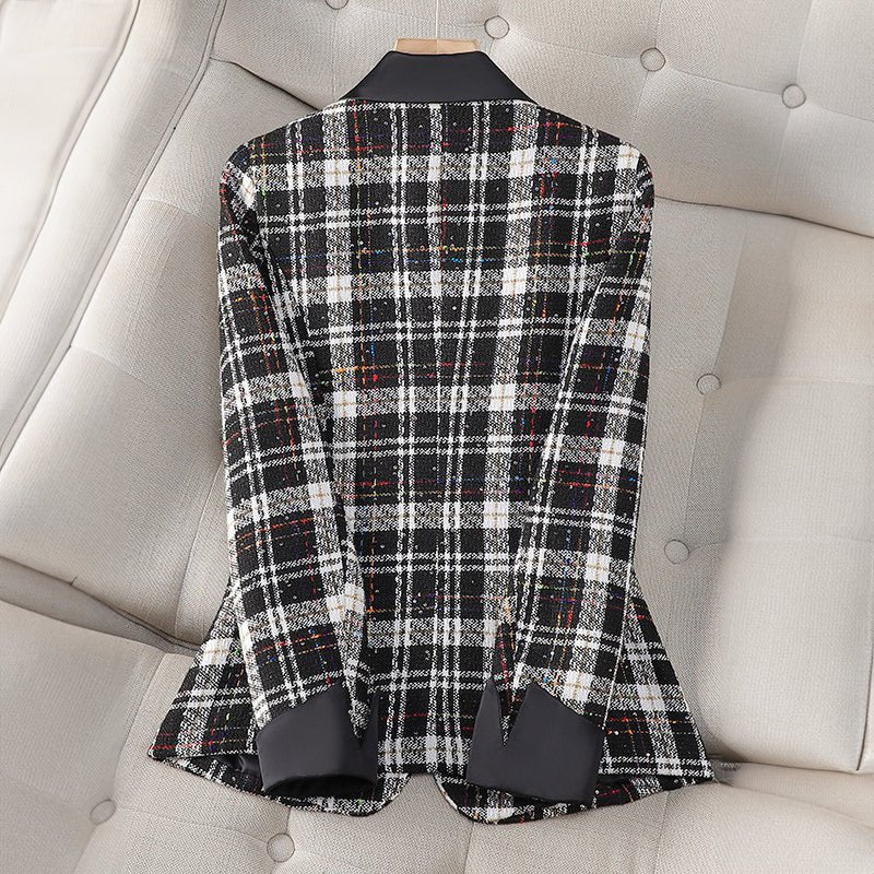 Amelie Fleur Plaided Elegance Blazer - Infinityloyal