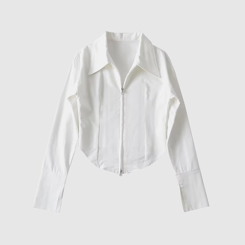 Amelie Fleur Zip Up Shirt - Infinityloyal