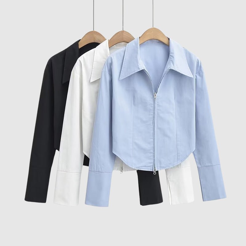 Amelie Fleur Zip Up Shirt - Infinityloyal