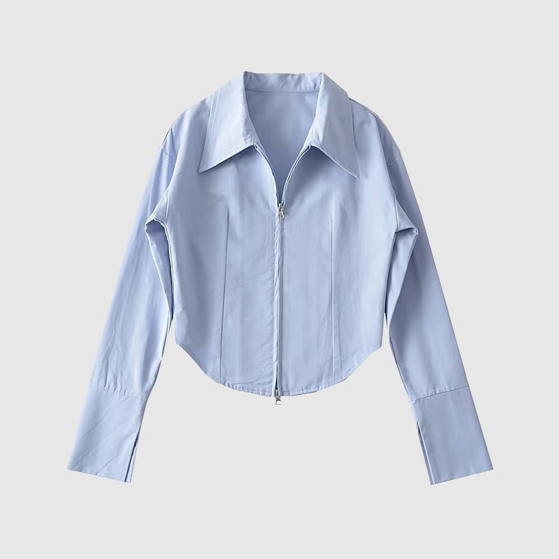 Amelie Fleur Zip Up Shirt - Infinityloyal