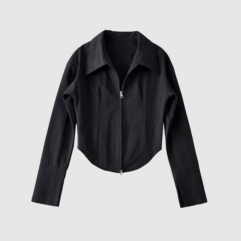 Amelie Fleur Zip Up Shirt - Infinityloyal