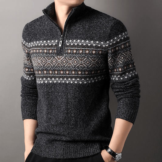 Franco Bianchi Half Zip Wool Sweater - Infinityloyal