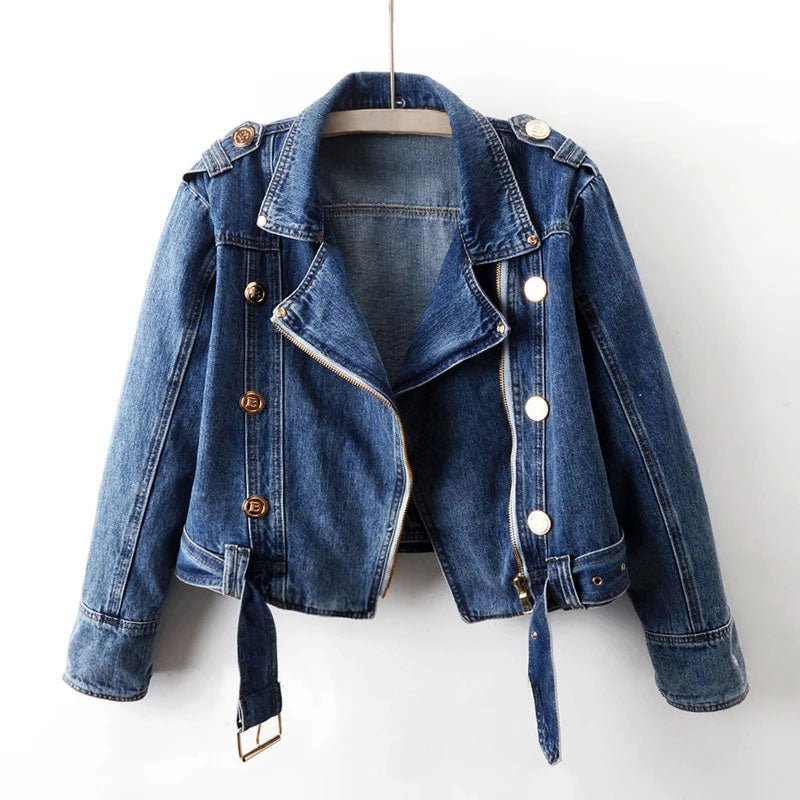 Isabelle DeLacroix Cropped Denim Jacket - Infinityloyal