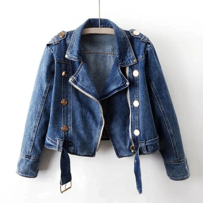Isabelle DeLacroix Cropped Denim Jacket - Infinityloyal