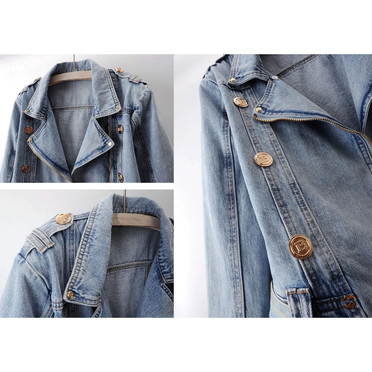 Isabelle DeLacroix Cropped Denim Jacket - Infinityloyal