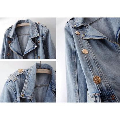 Isabelle DeLacroix Cropped Denim Jacket - Infinityloyal