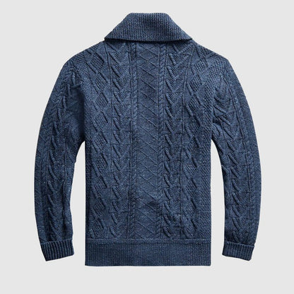 Jack Washington Indigo Wool Cardigan - Infinityloyal