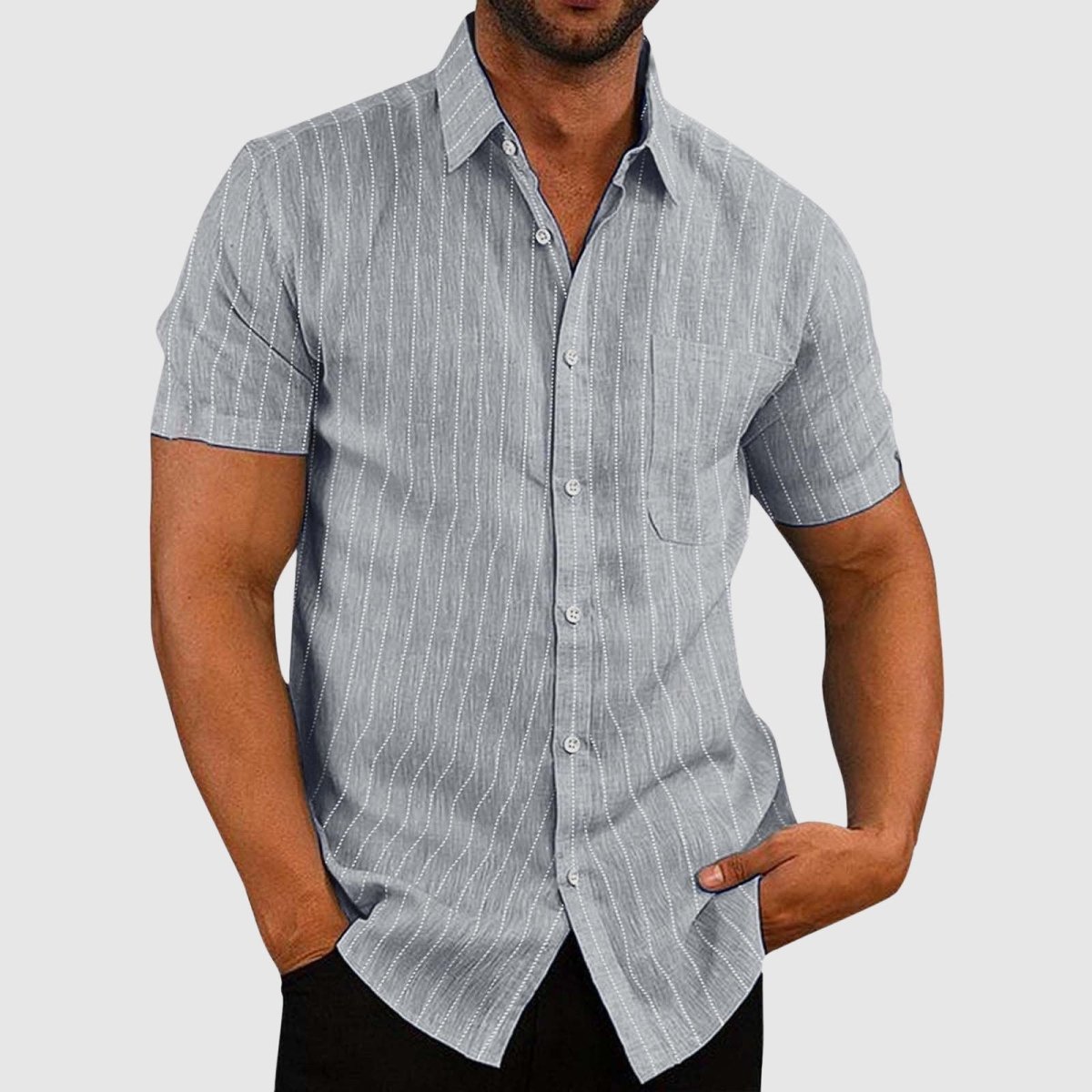 James Scott Casual Striped Shirt - Infinityloyal