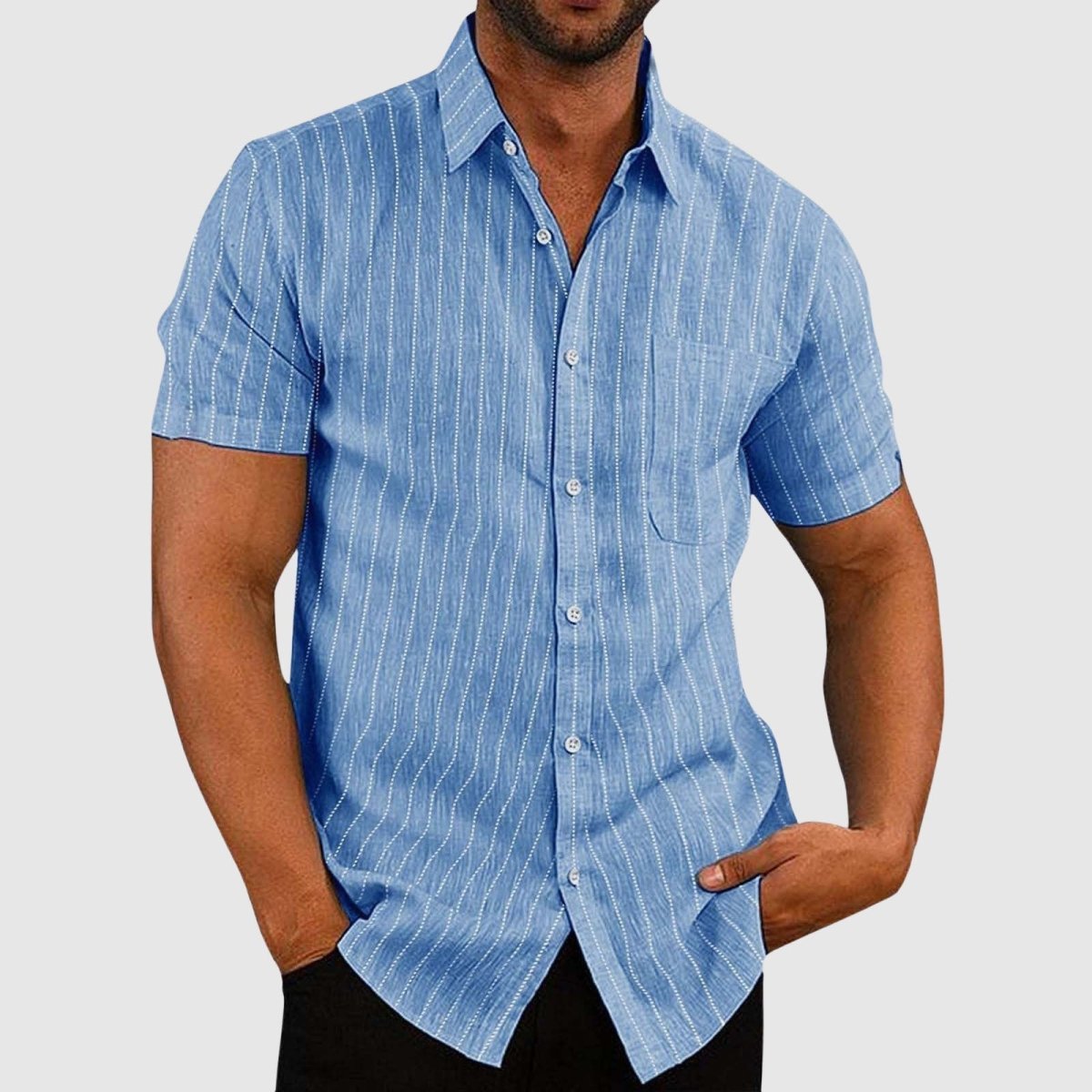 James Scott Casual Striped Shirt - Infinityloyal
